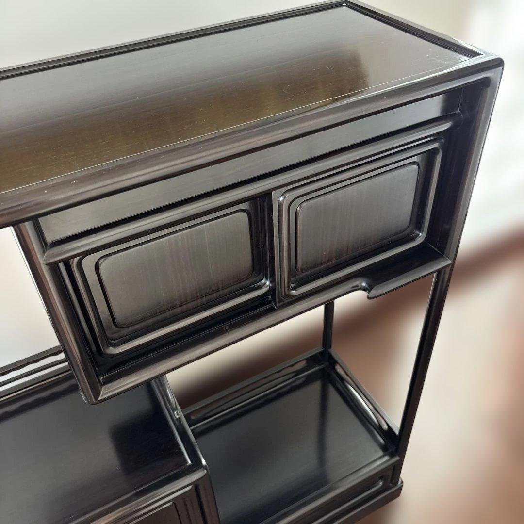 日本製黒の木製収納家具