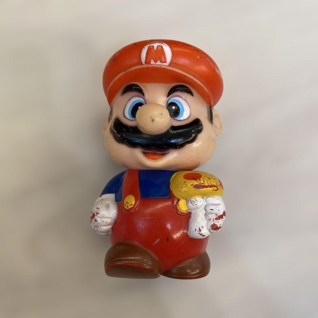 レトロ！レア！マリオ ソフビ貯金箱 任天堂 SUPER MARIO BROS.