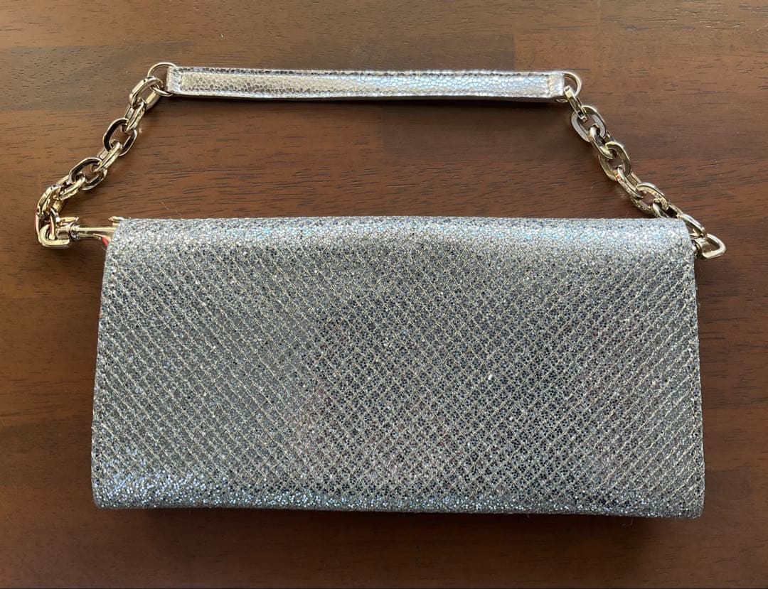 JIMMY CHOO シルバー クラッチバッグ