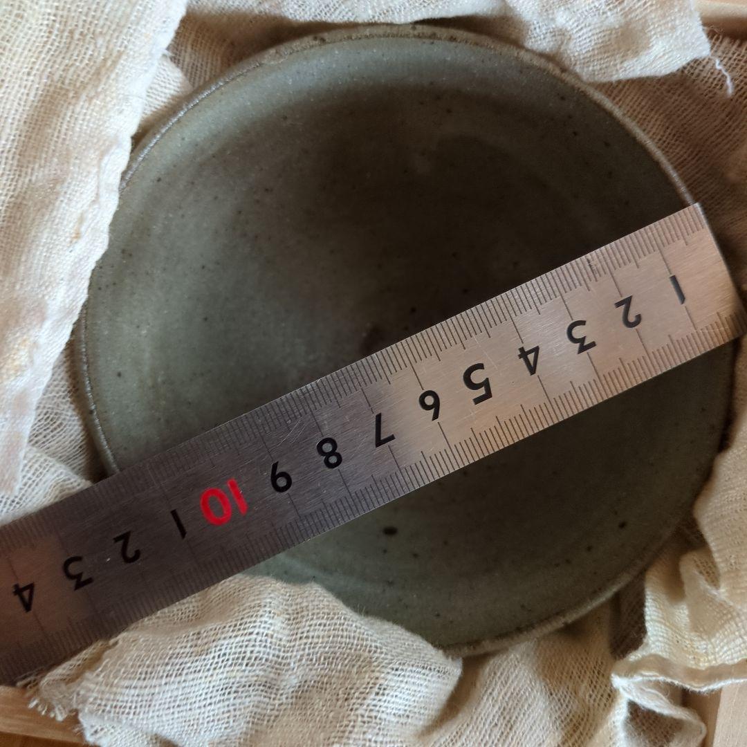 灰色 陶器 茶碗 直径約12.5cm　奥高麗　茶碗　骨董品