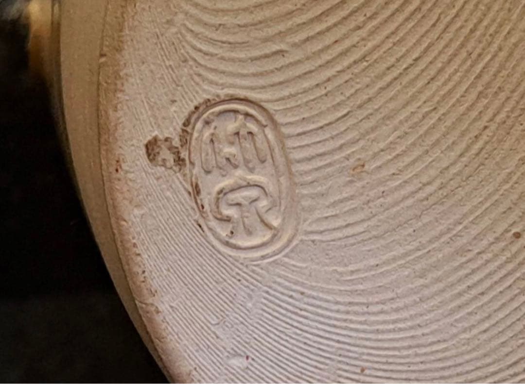 京焼名工 二代 三浦竹泉 倣仁清○柳画 水指 茶道具 共箱 篩月庵 平安竹泉