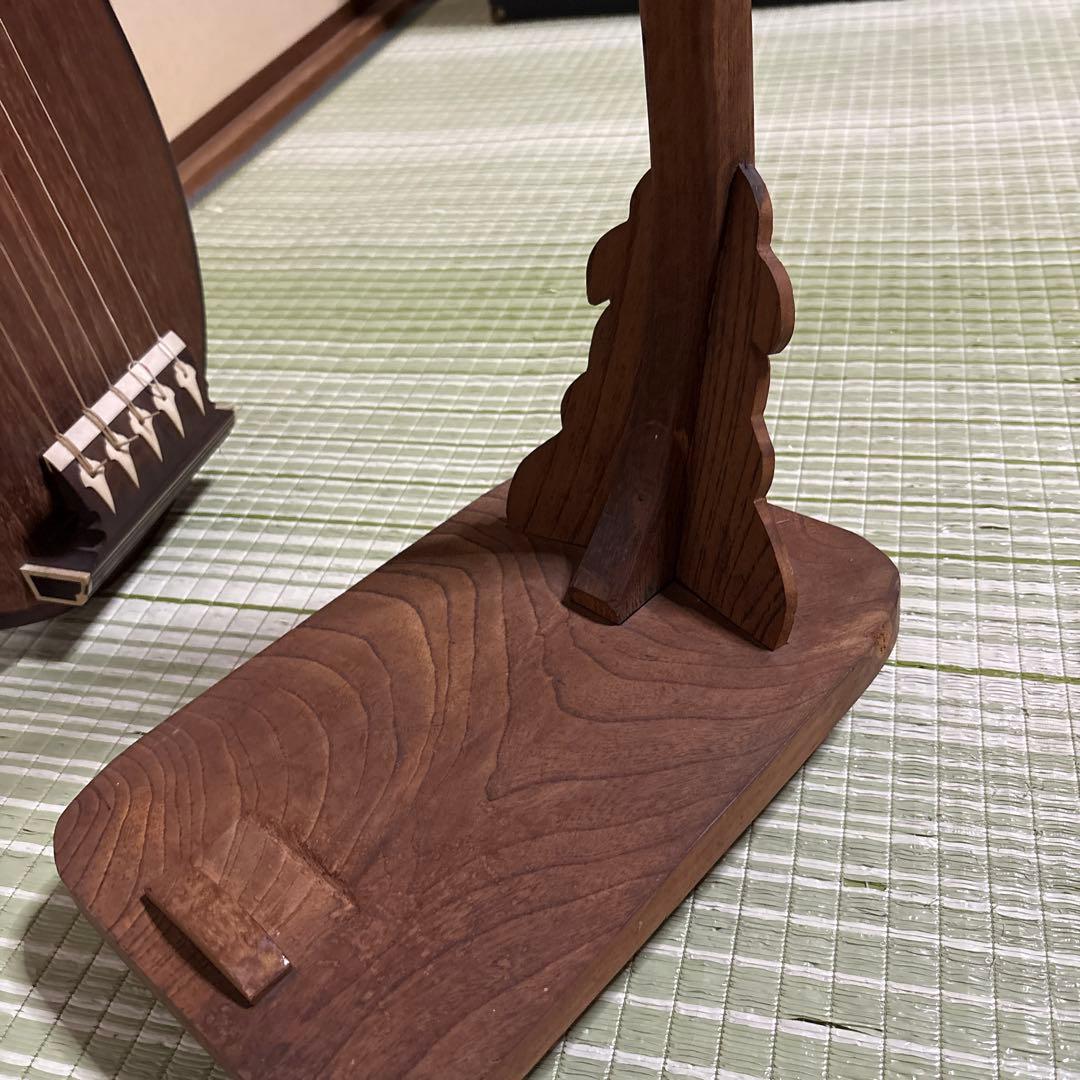 筑前琵琶　五弦　五柱　琵琶　楽器　希少　琵琶立て　弦楽器　琵琶台　民族楽器　5弦