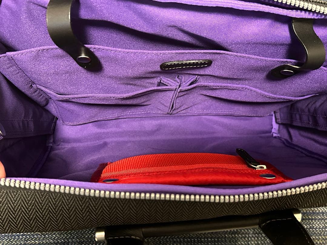 ポールスミス ビジネスバッグ ブリーフケース 黒 ヘリンボーン 2way 大容量