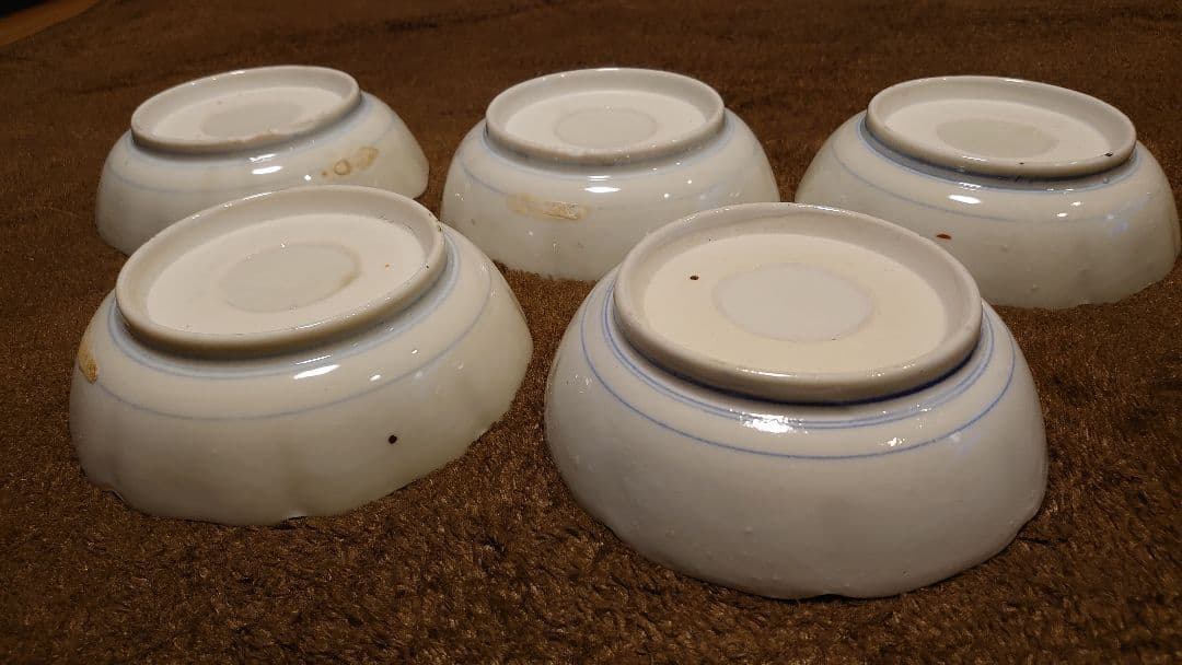 古伊万里　伊万里　なます皿　色絵　５客