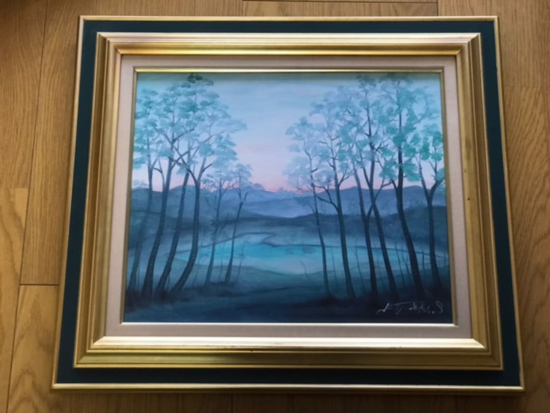 絵画 洋画 鈴木 清氏 「初夏の高原」