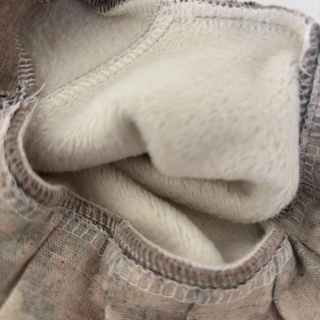 【オーダーページ】犬服　ボンバーヒートのツーピース　薄ベージュ×花柄　袖有・無