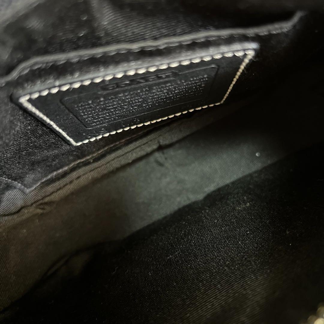 美品 COACH ハンドバッグ キャンバス ネイビー ソーホー シグネチャー