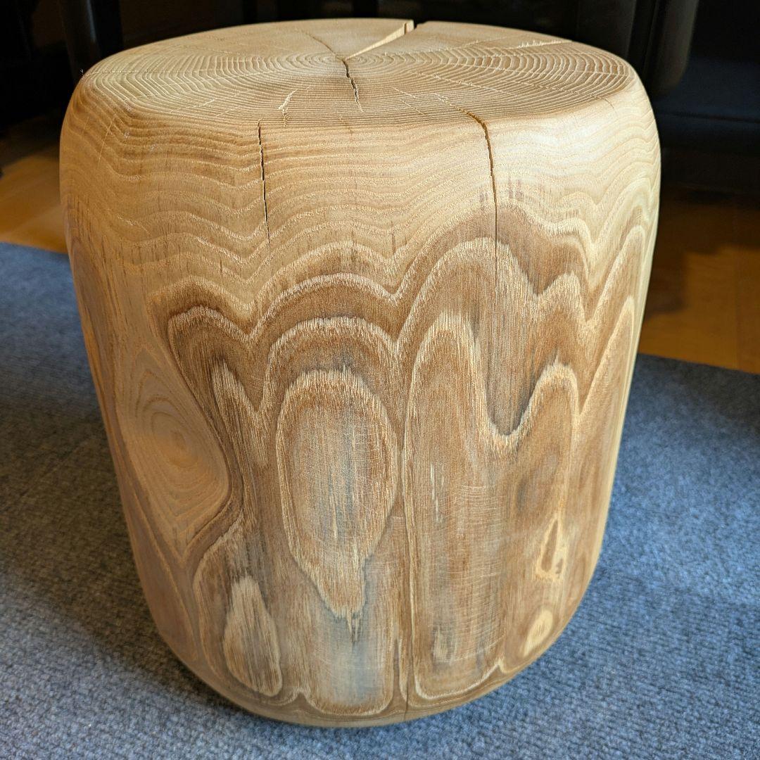 栗　天然木　丸太　椅子　スツール 高さ約33.5㎝