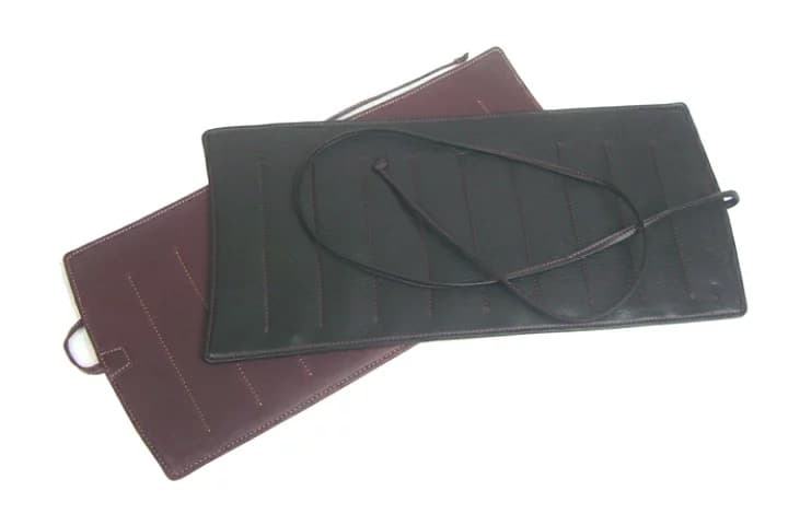 ナガサワ オリジナル キップレザー ロールペンケース 10本挿し ブラック