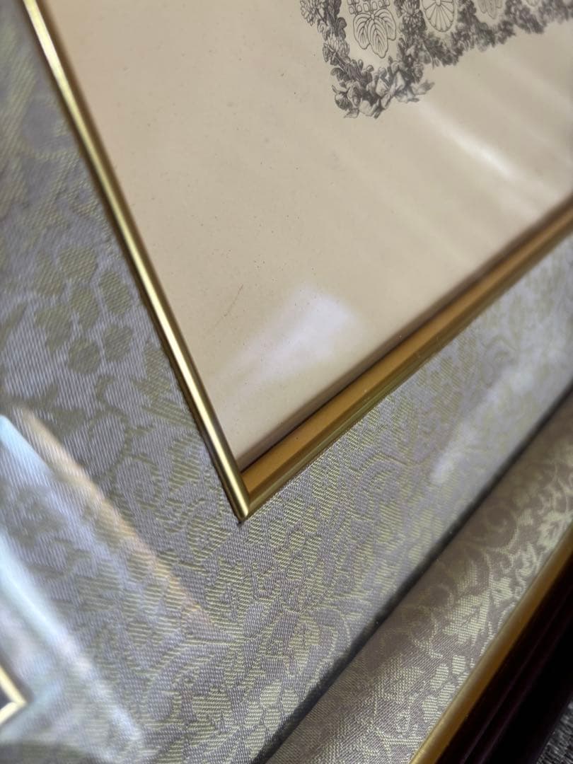 勲三等瑞宝章 勲記 額縁のみ 木製枠 勲章額 叙勲額