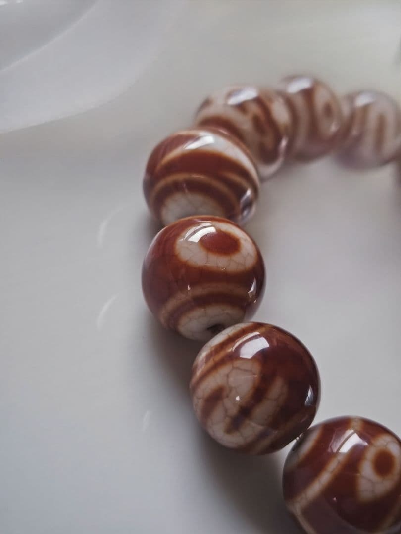 新作♡火供龍紋丸天珠ブレス