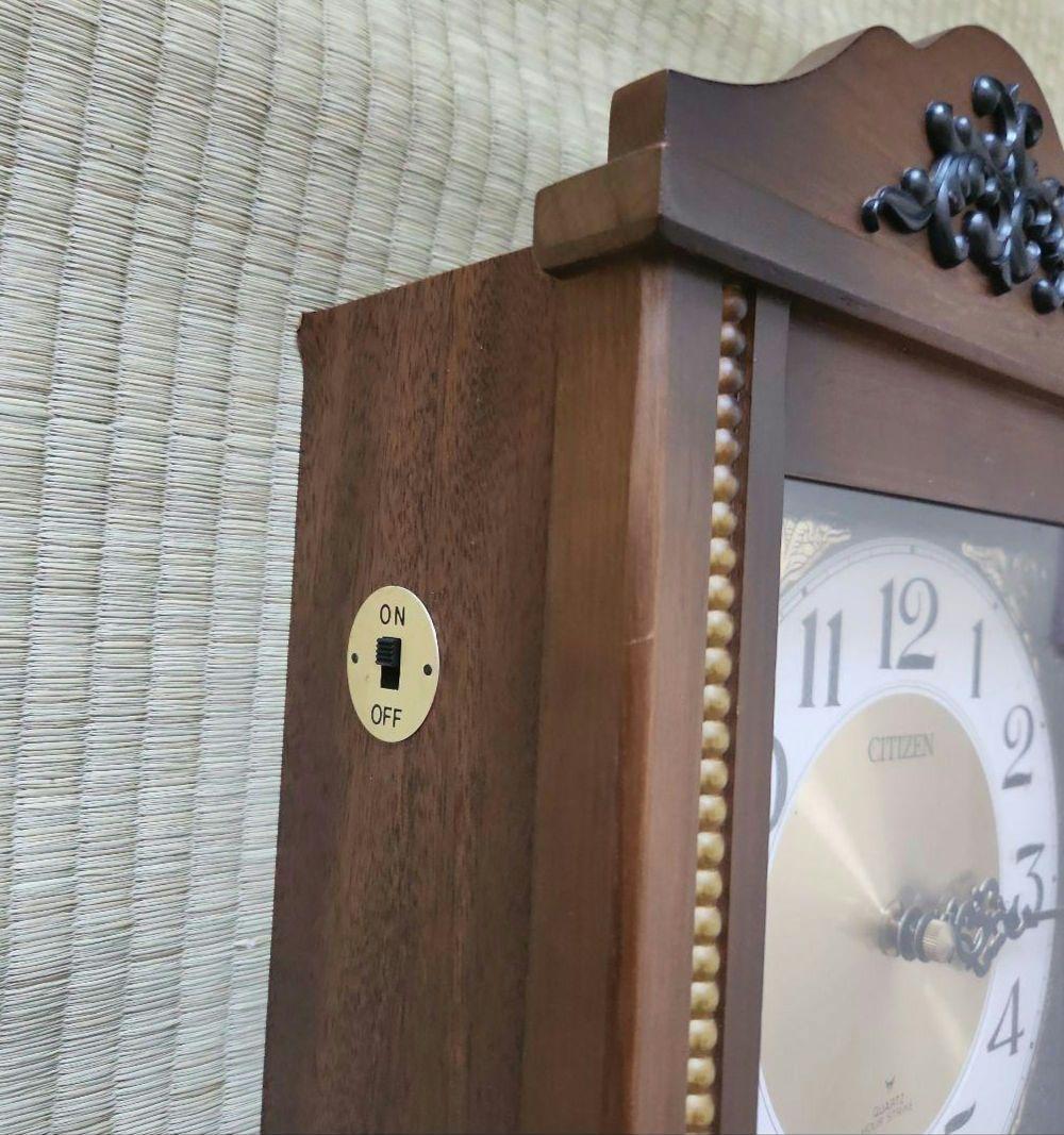 CITIZEN クラシック ボンボン時計 柱時計 掛時計 振子時計 電池式 時計