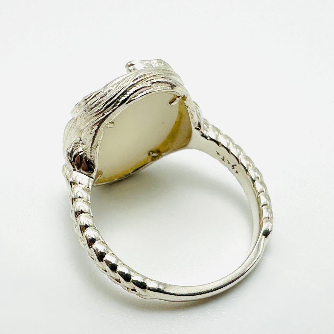 完売品　agete アガット　乙女座　シルバークォーツ　シェルリング　13号