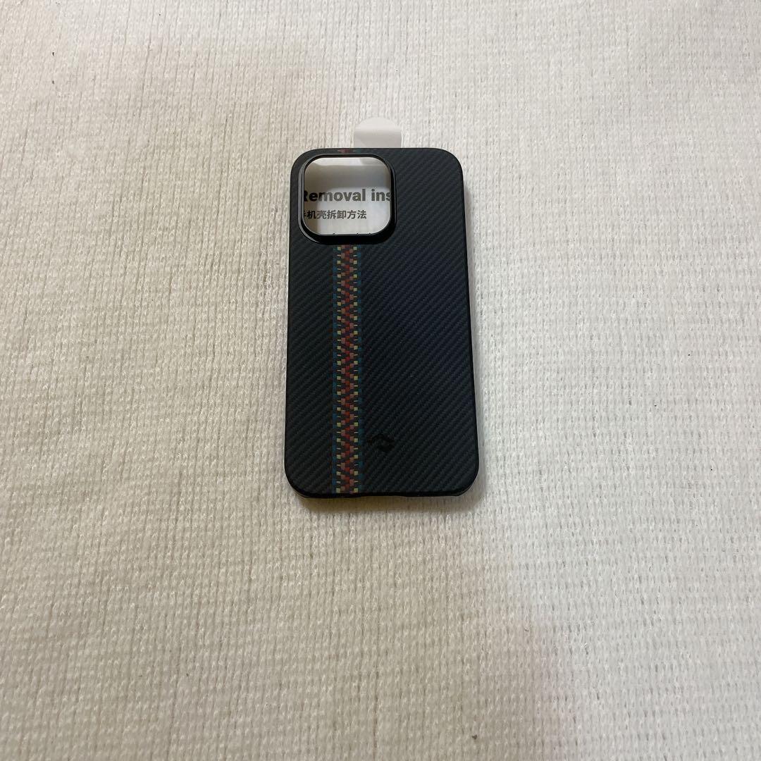 iPhone 14 Pro スマホケース カーボン風 ラプソディ MagSafe