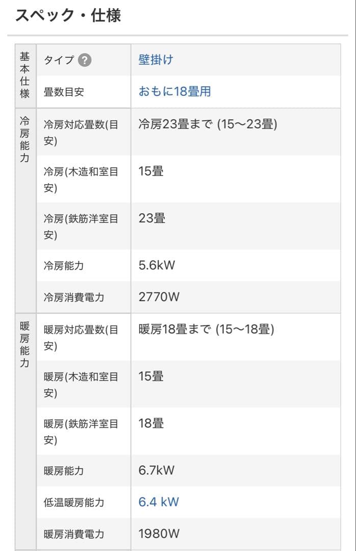 エアコン SHARP セパレートルームエアコン （AY-D56EX-W）