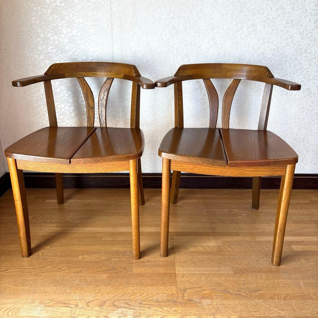 【美品】浜本工芸　ダイニングチェア　２脚セット