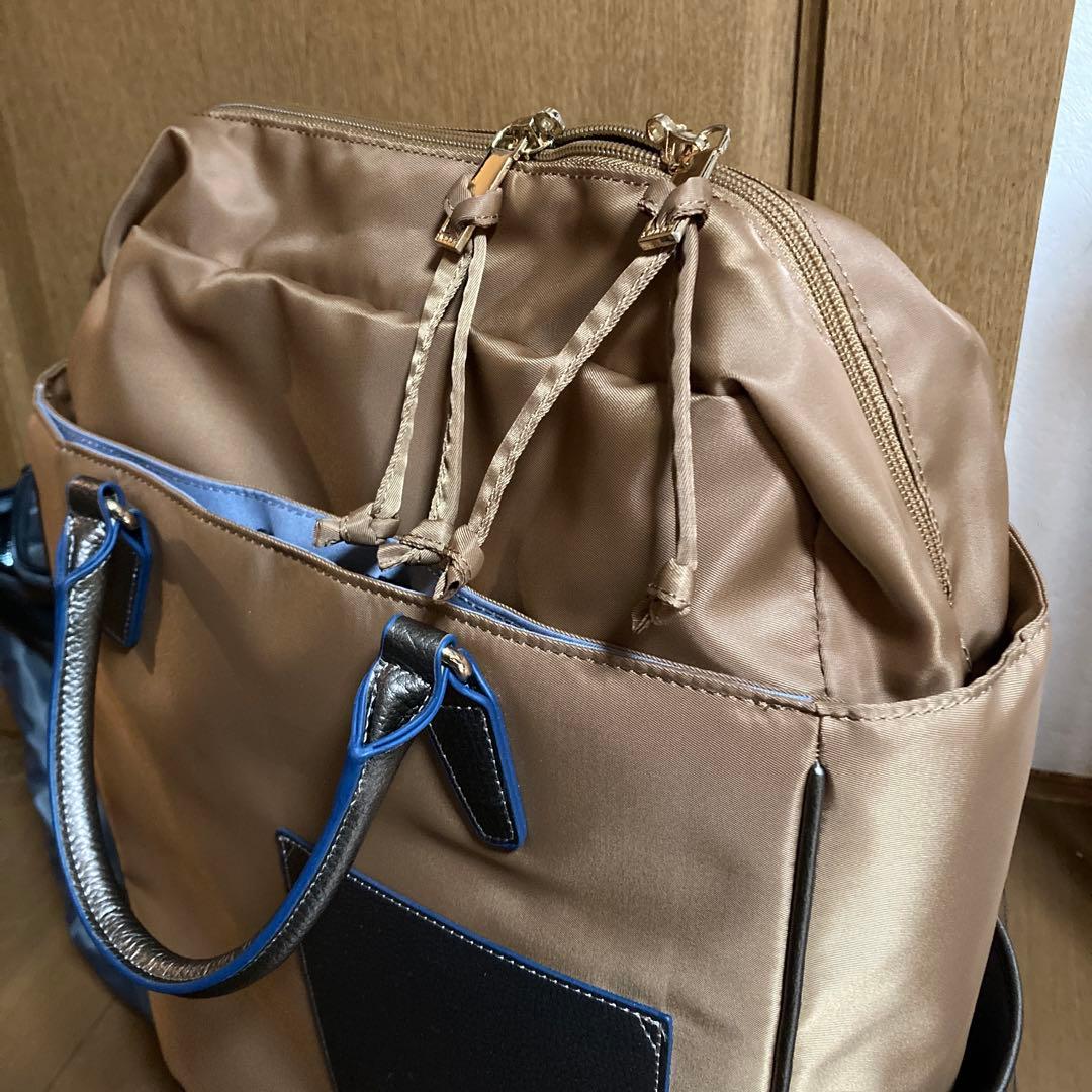 スワニー　ブラウン ナイロン キャリーケース　インナーバッグ付