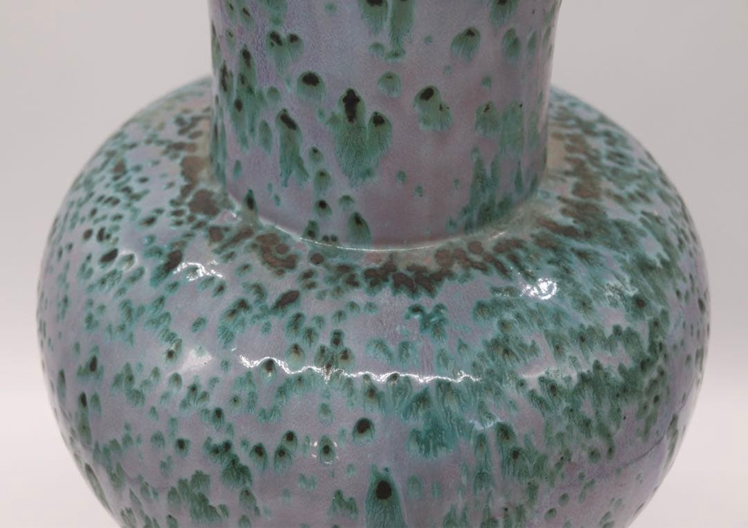 中国　窯変紅釉花口大瓶　送料込み0204