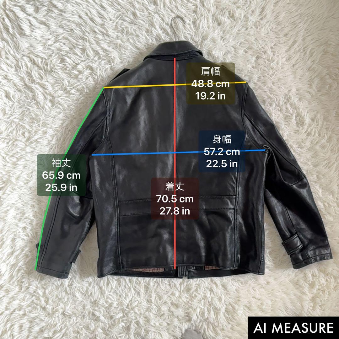 Lサイズ✨ブルックスブラザーズ オールレザージャケット フルジップ 裏地チェック