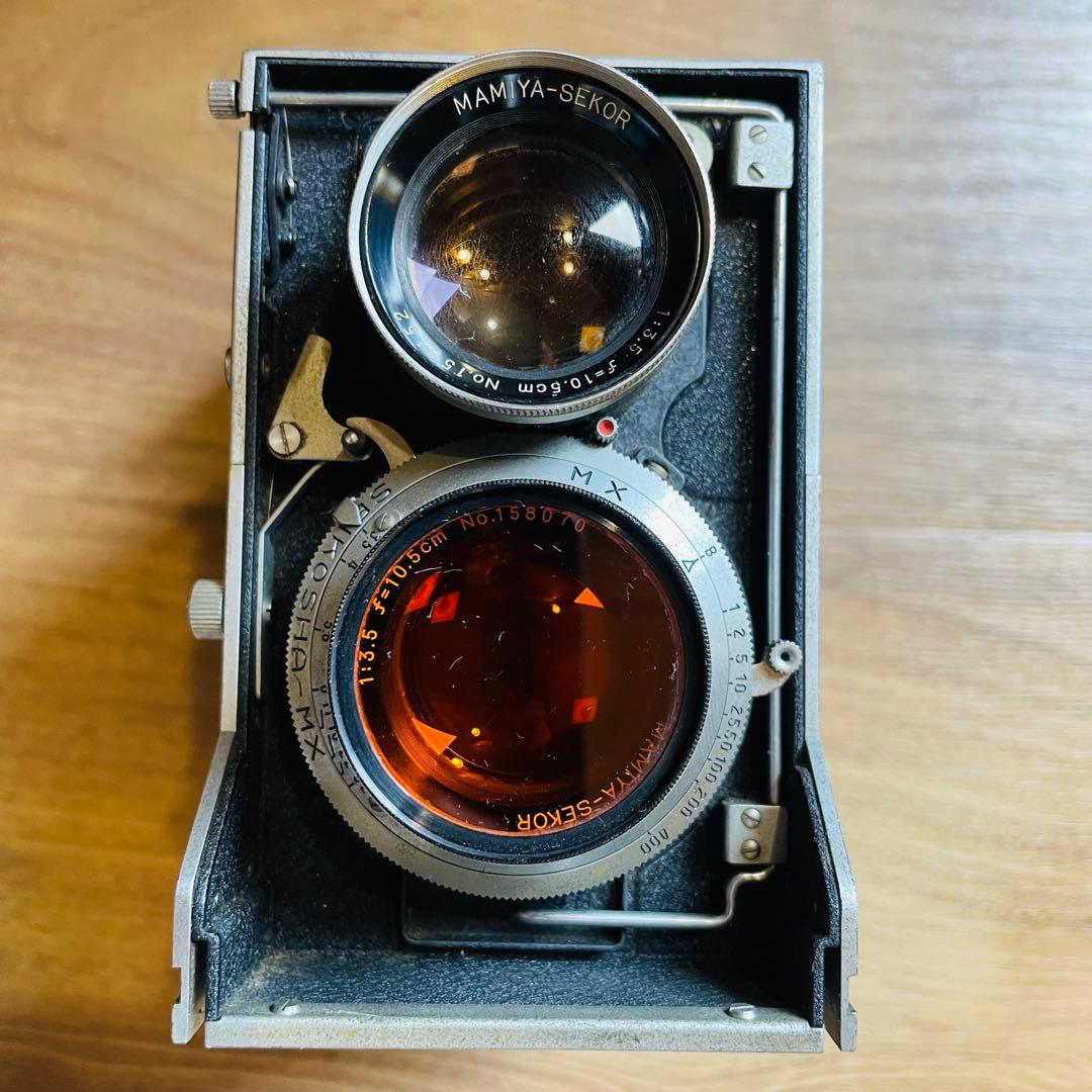 ジャンク MAMIYA マミヤ 二眼レフ 蛇腹MAMIYAFLEX シャッターO