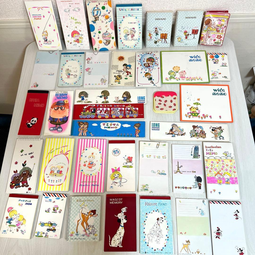 【即購入OK】昭和レトロ 当時物 メモ帳 まとめ売り水森亜土 サンリオ 他