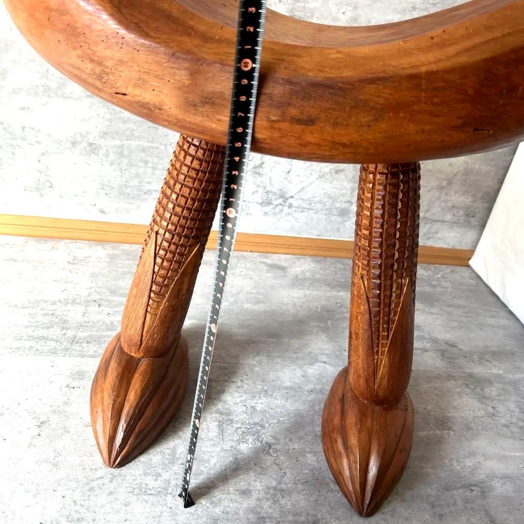 椅子　スツール　アフリカ製　木製　アンティーク　民芸品　工芸品　民族　民族雑貨