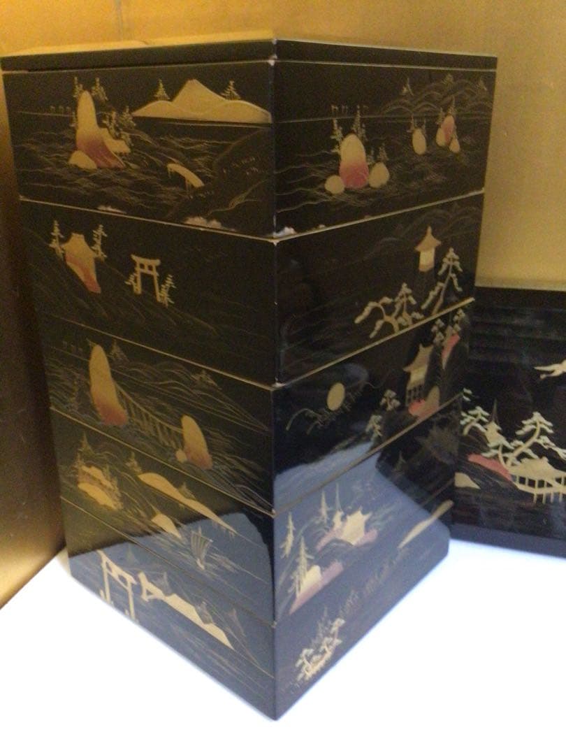 豪華蒔絵 五段重箱 二枚蓋