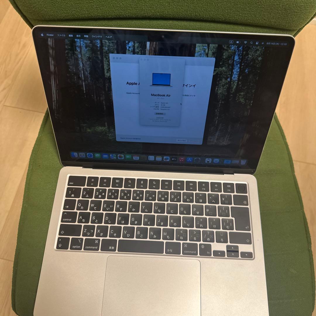 MacBook本体 MacBook Air m2 2022 16GB 256G