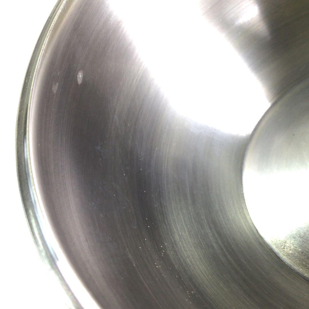 Ｒ５６６　建水　金属製『金谷宗林造』『瓔珞彫』『茶こぼし』　共箱　茶道具