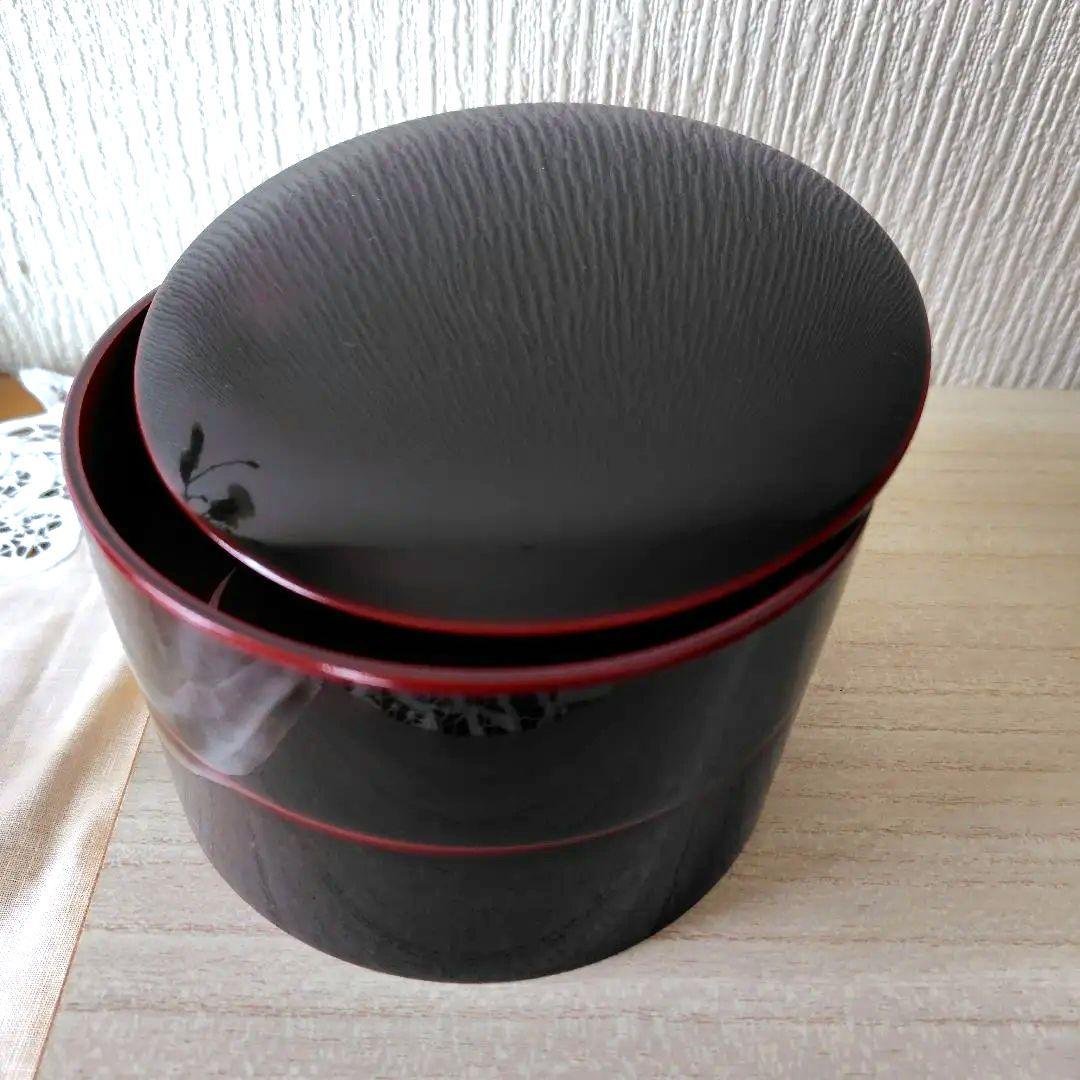 高級会津塗本乾丸型二段小重