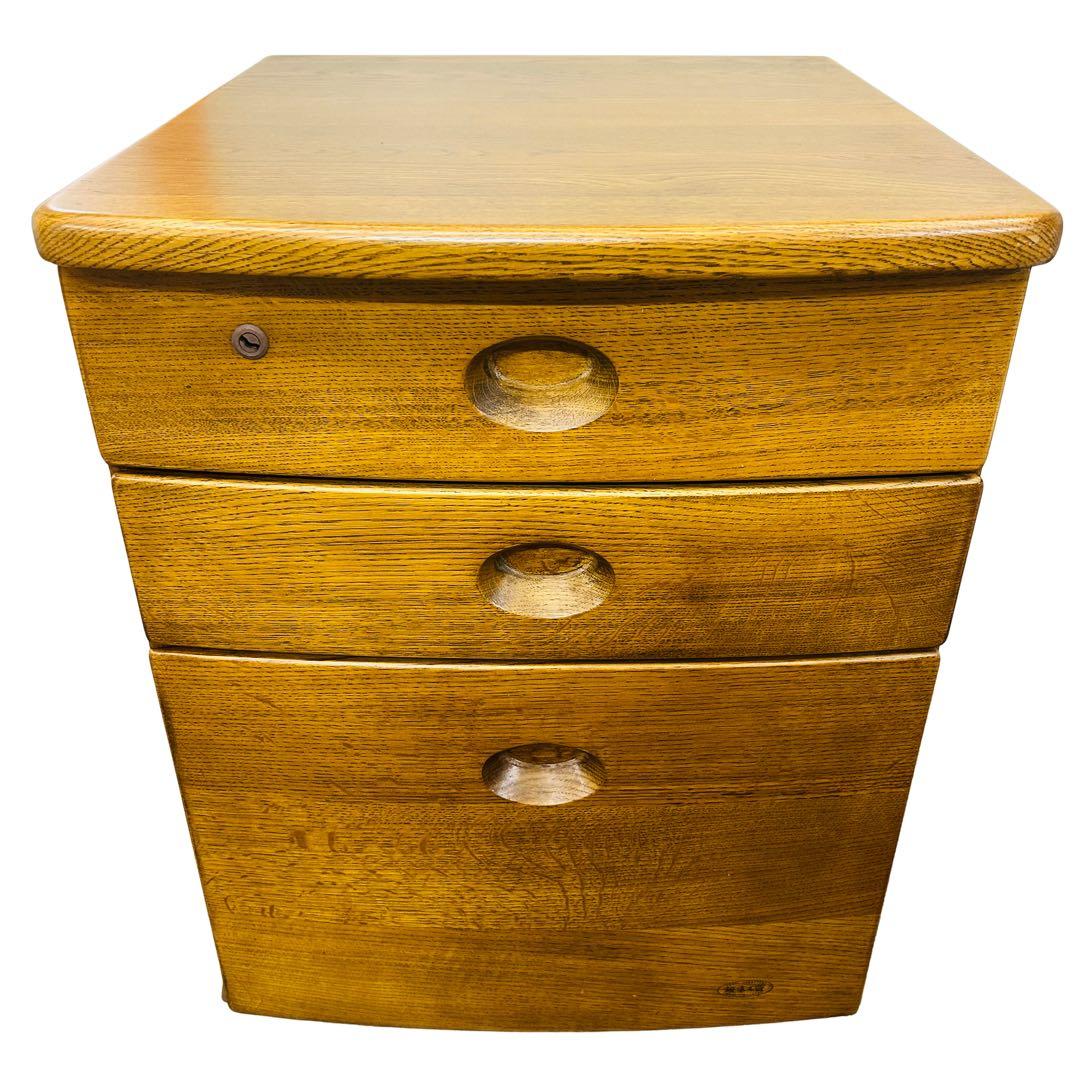 【状態良好】浜本工芸 脇机 サイドワゴン 学習机 たのめる便