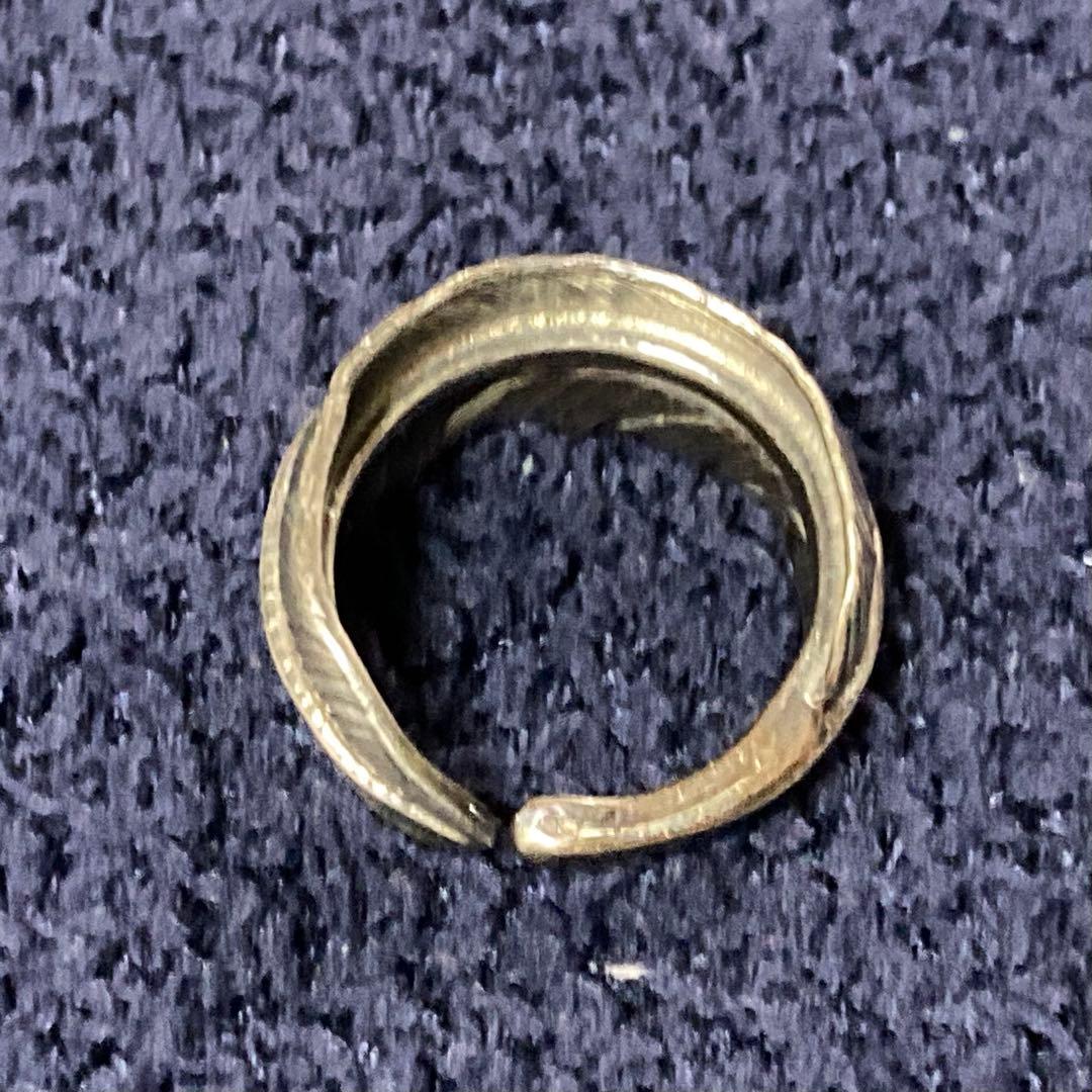 goro'sゴローズ 特大プレーンフェザー リング 右向き SV 指輪