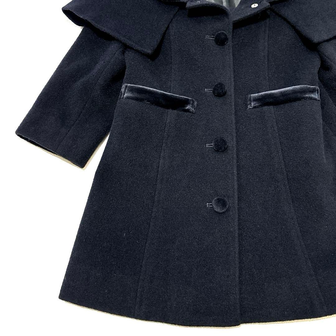未使用✨バーバリーロンドン　キッズ　100 濃紺　ウールコート　アンゴラ