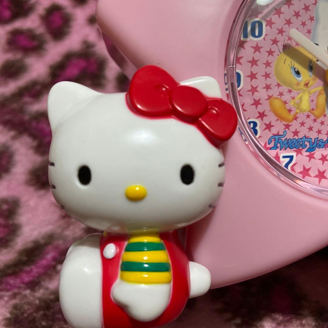 ハローキティ×トゥイーティー　レトロ　小僧寿し　お星さま時計　未使用
