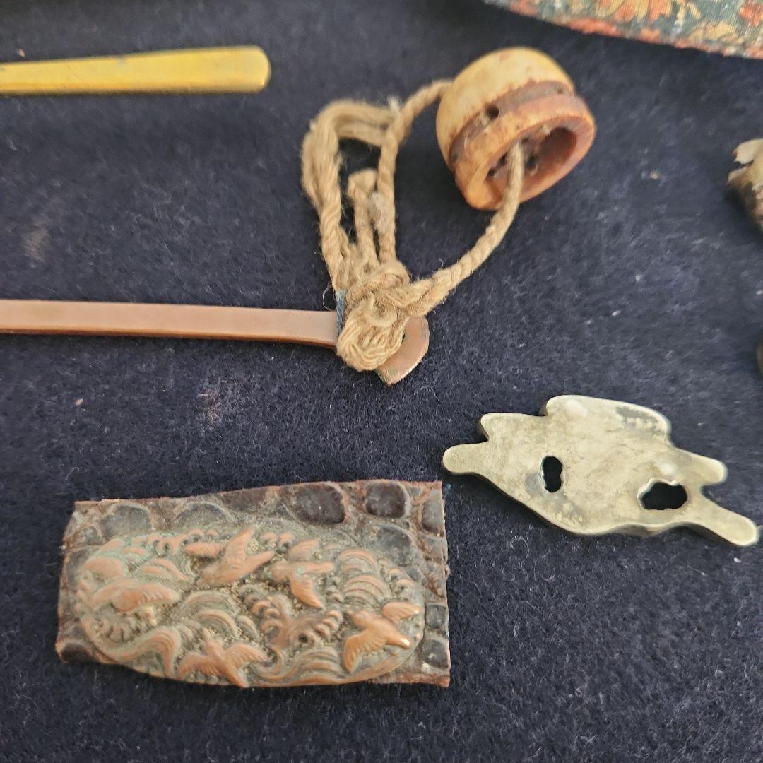 煙管‥古いメガネ入れ‥カンザシいろいろ