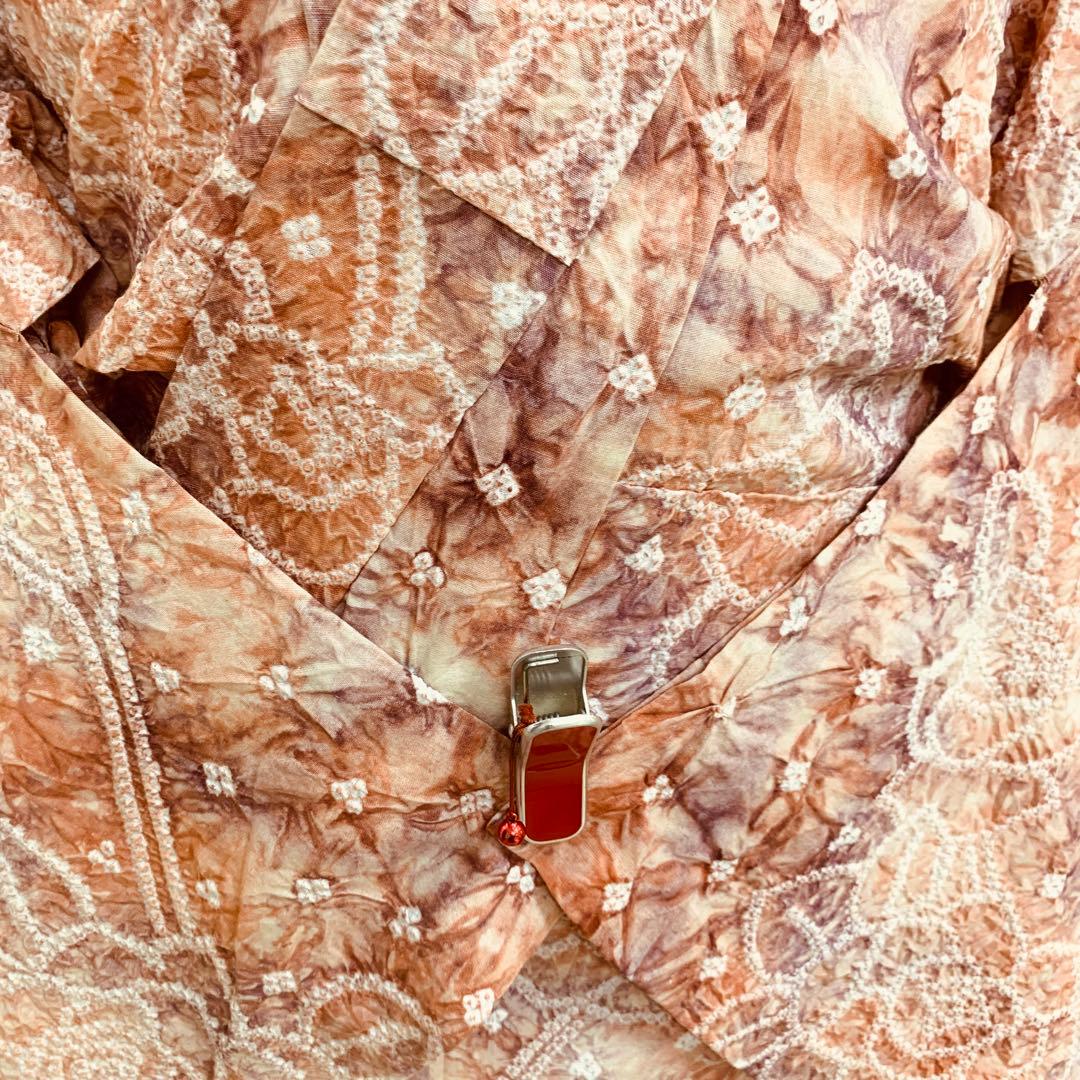 着物　浴衣　有松絞り　クリーニング済み　絞り浴衣　有松鳴門絞り