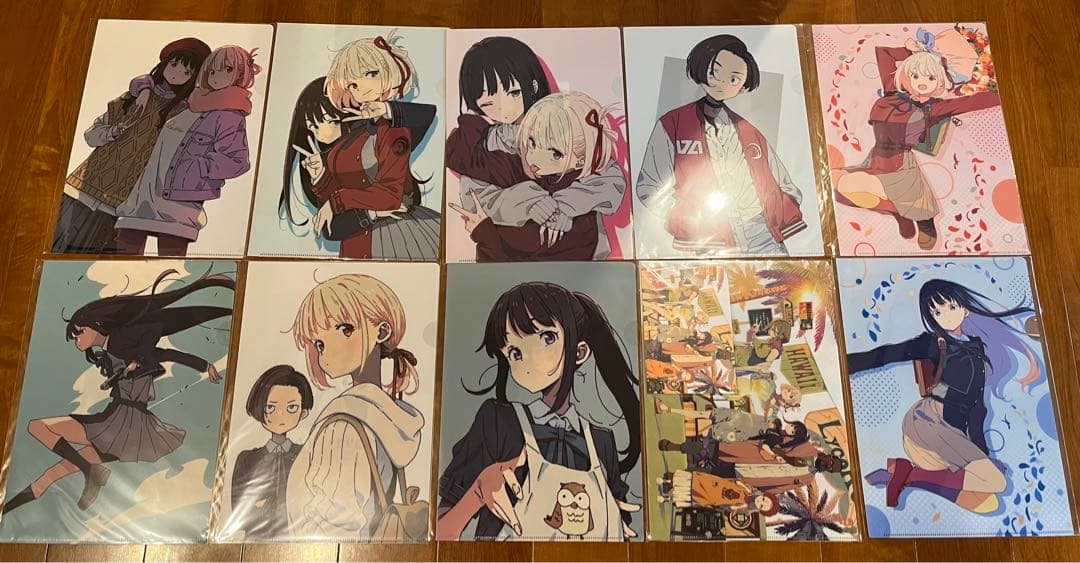 リコリコ展　クリアファイル 新品未開封、開封済み15枚セット