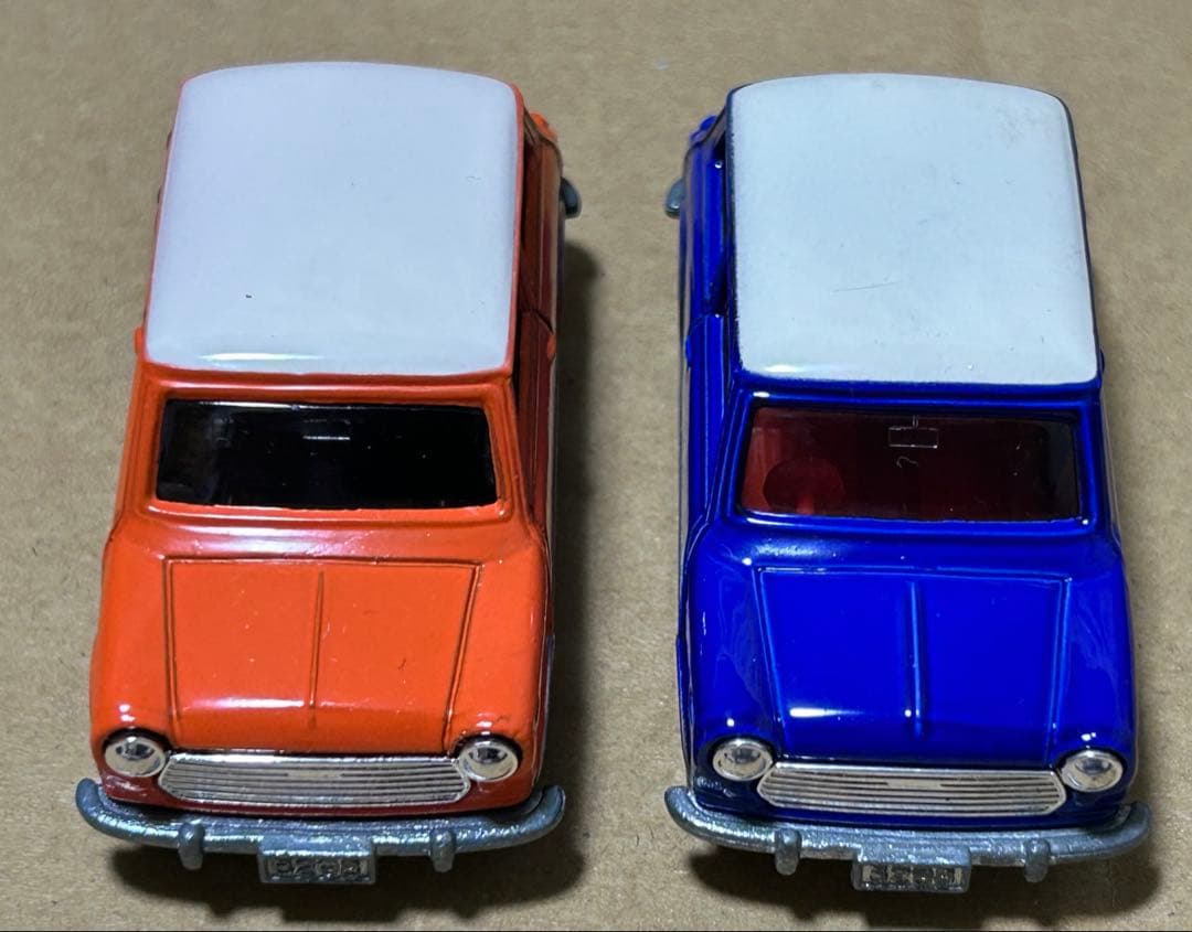 日本製 トミカ ミニクーパー オレンジ ブルー 2台セット