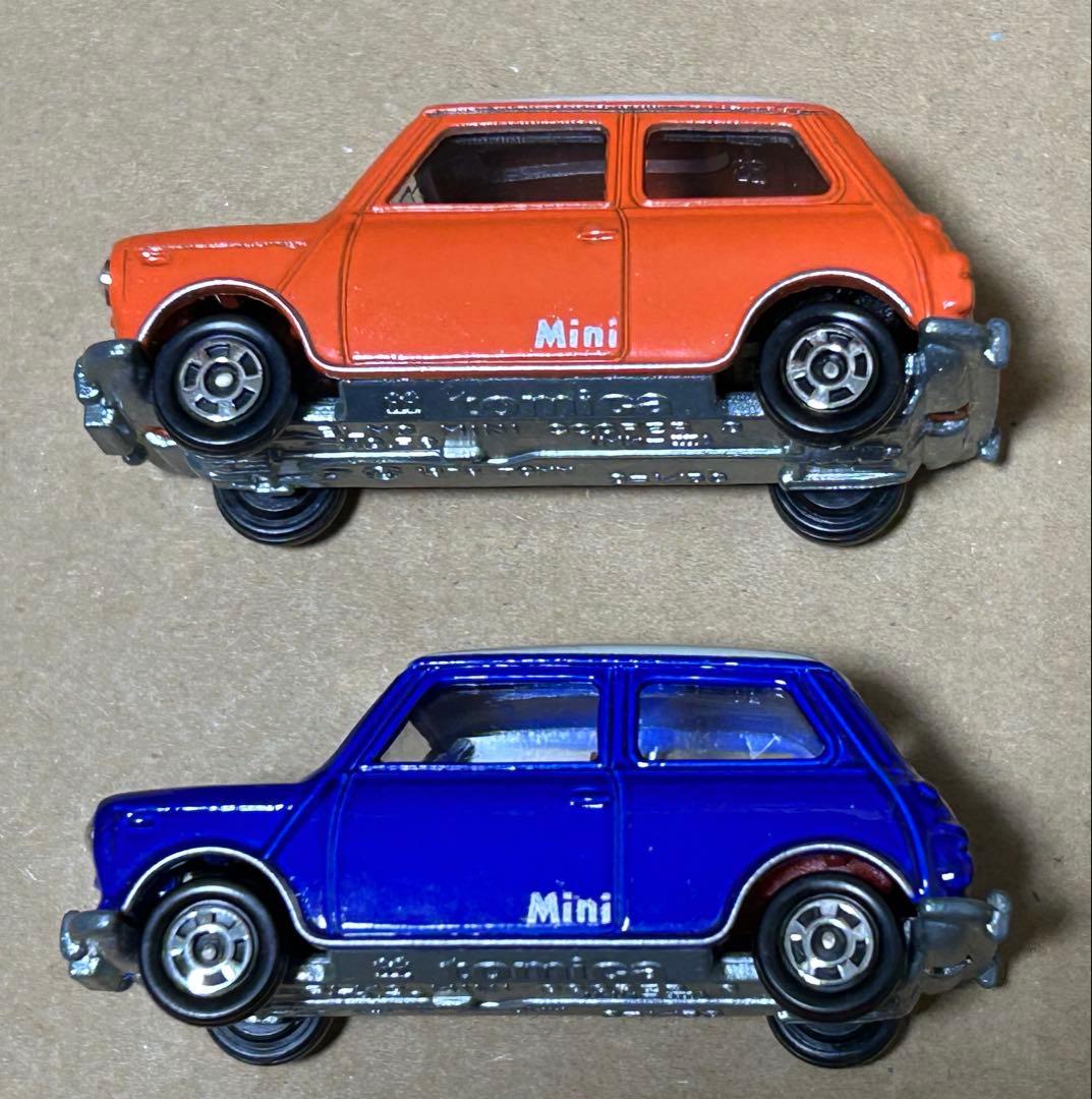 日本製 トミカ ミニクーパー オレンジ ブルー 2台セット