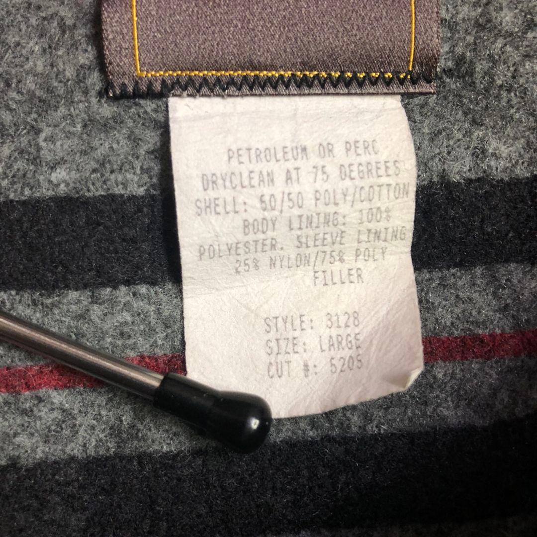 90sUSA製ネイティブ幾何学リブ切り替えダービージャケット型ブルゾンダック生地