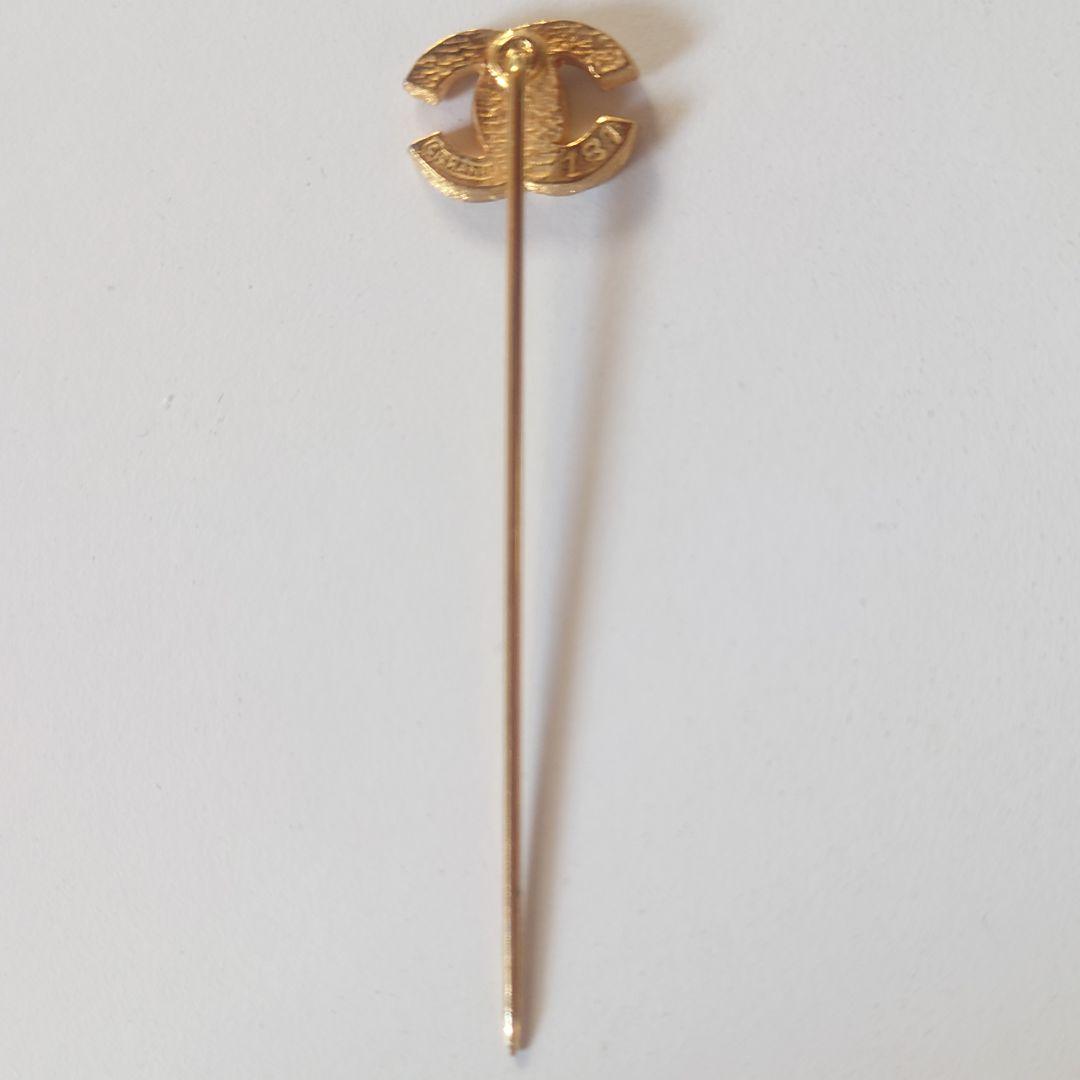 美品 シャネル ピンブローチ ココマーク ラインストーン ヴィンテージ 181
