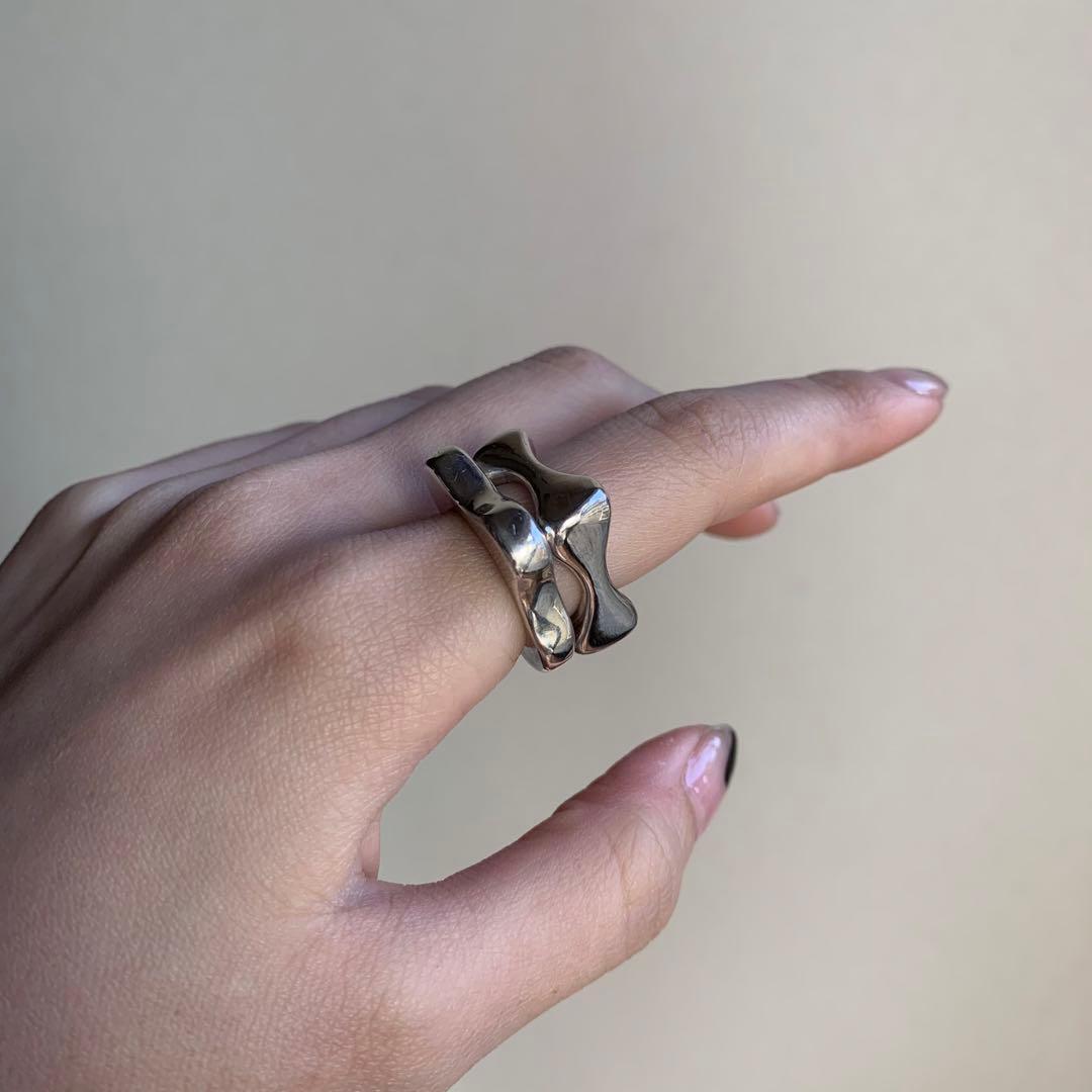 vintage シルバーリング silver925 デザインリング アート