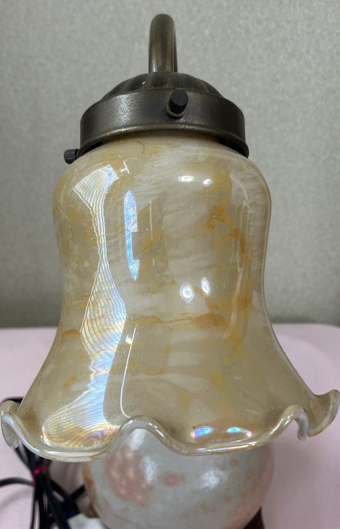 アンティークテーブルライト　レトロ　台座 萩焼 レトロ