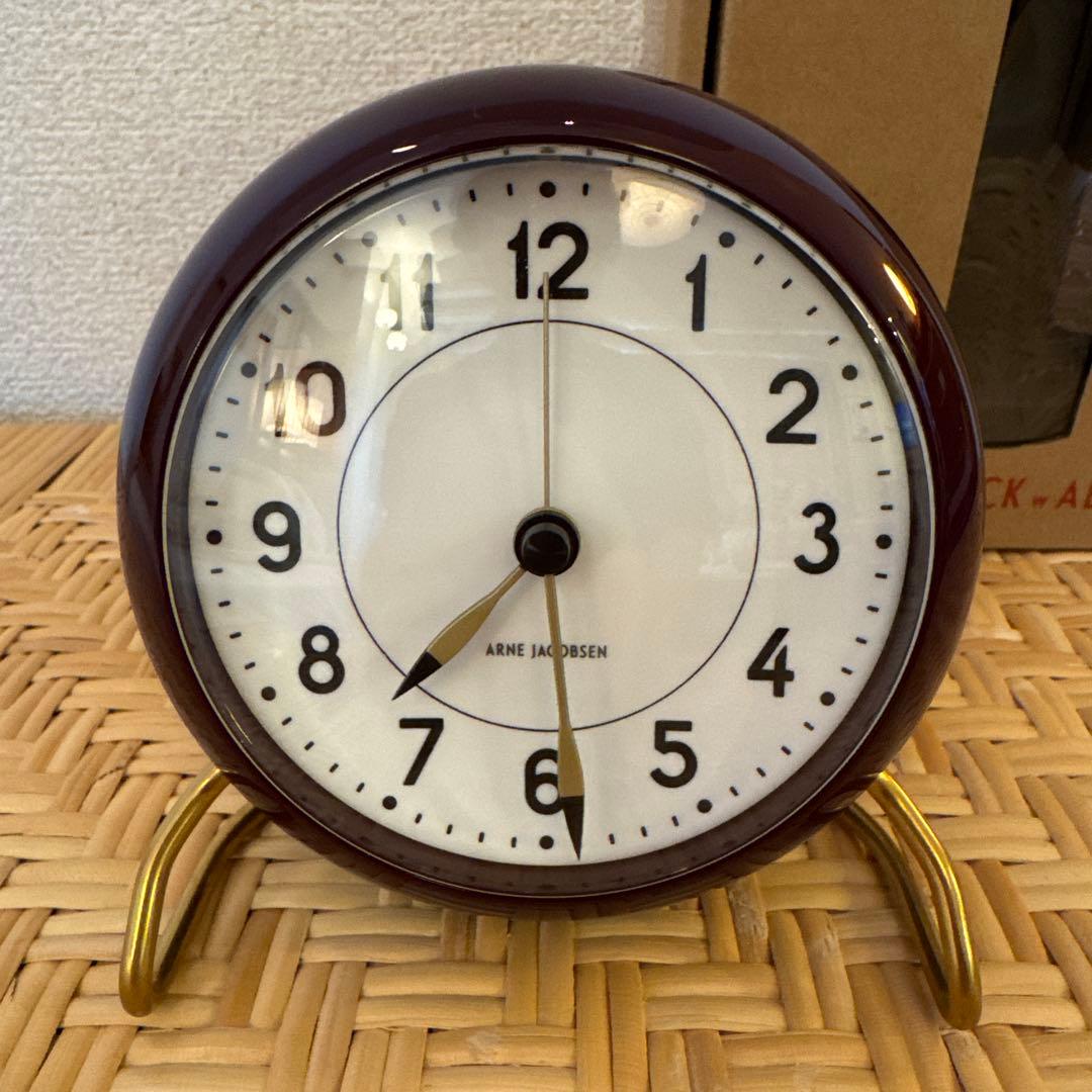 AJテーブルクロック バーガンディ