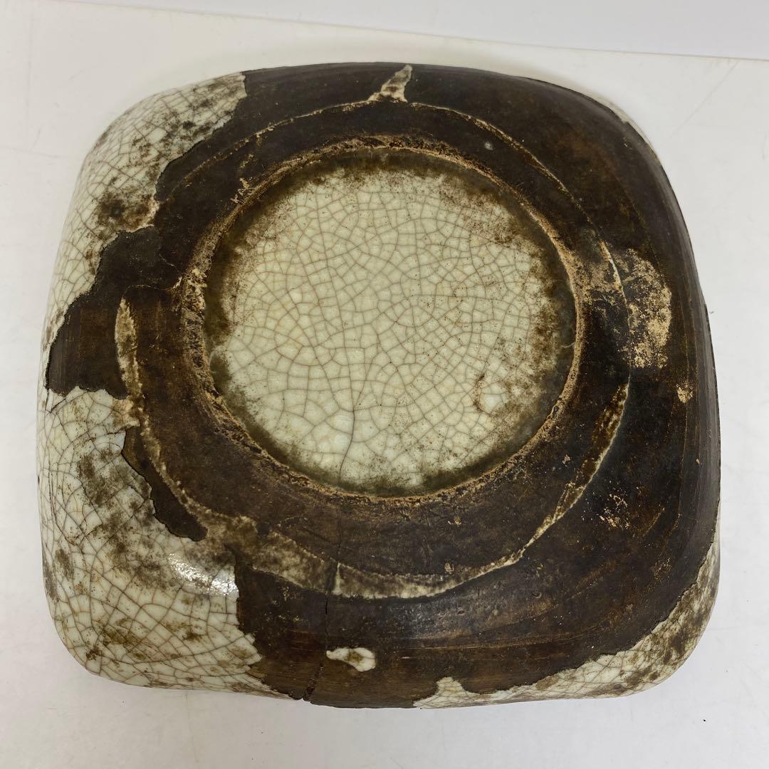 中国明時代　呉須古染付　四方鉢　東さ7-0330①