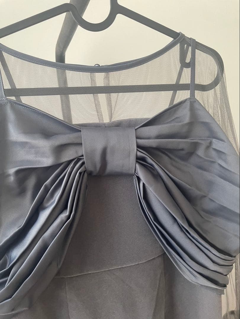 【LEJA】2WAYリボンビスチェチュールベロアワンピースドレス