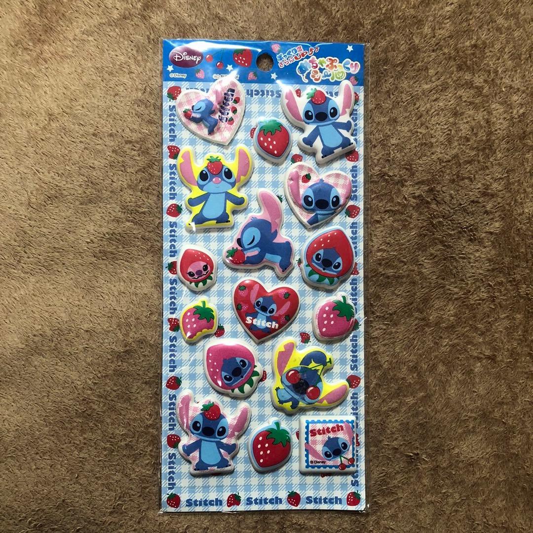 スティッチ　めちゃぷっくりシール　ディズニー　Disney