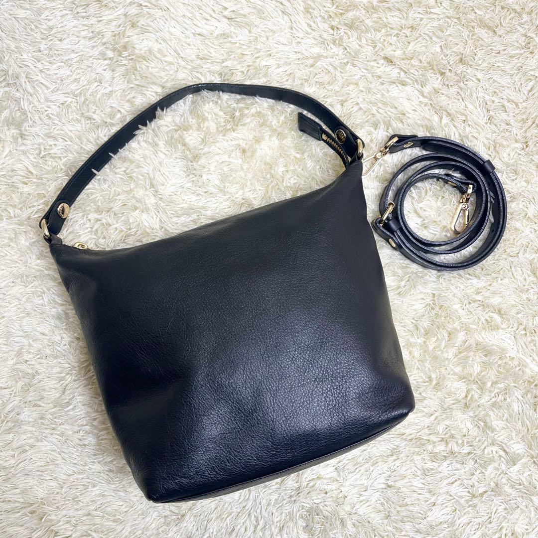 ★極美品★russet本革軽量 2wayソフトレザーシンプルショルダーバッグ