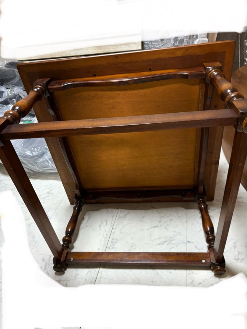 カリモク　コロニアル　コーナーテーブル　オールドカリモク　ビンテージ