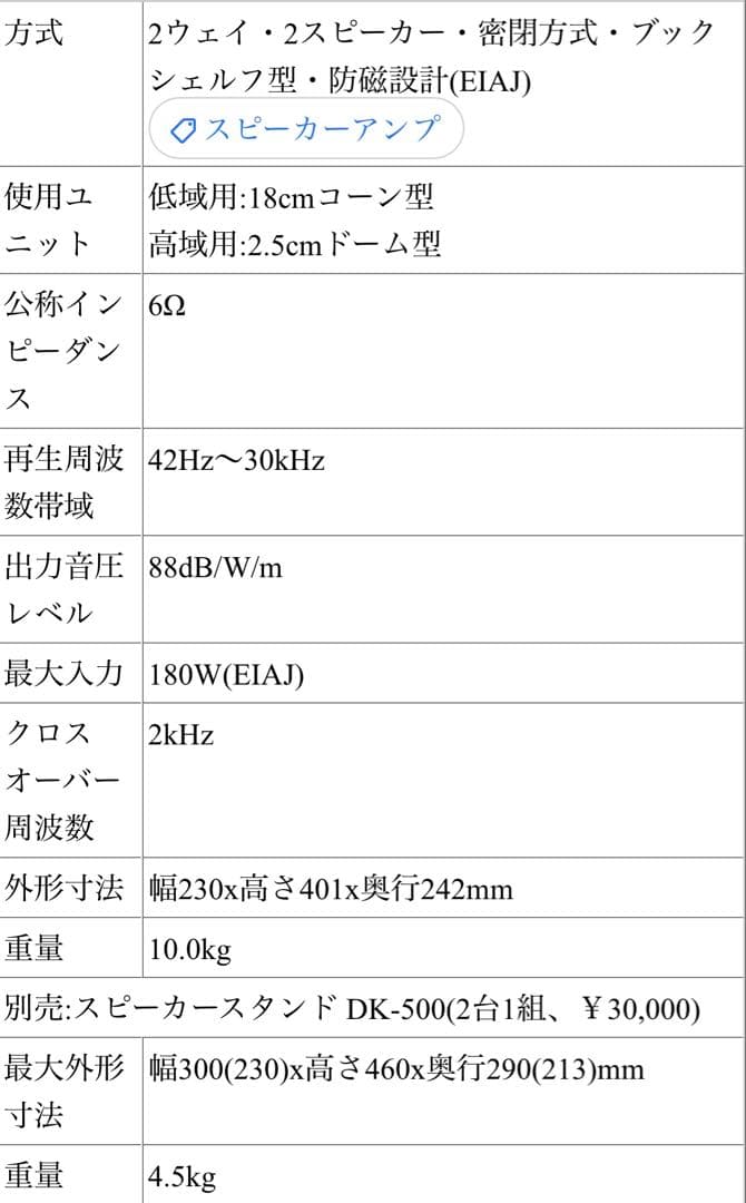 DIATONE 　DS-500 スピーカーペア　動作品　いい音です
